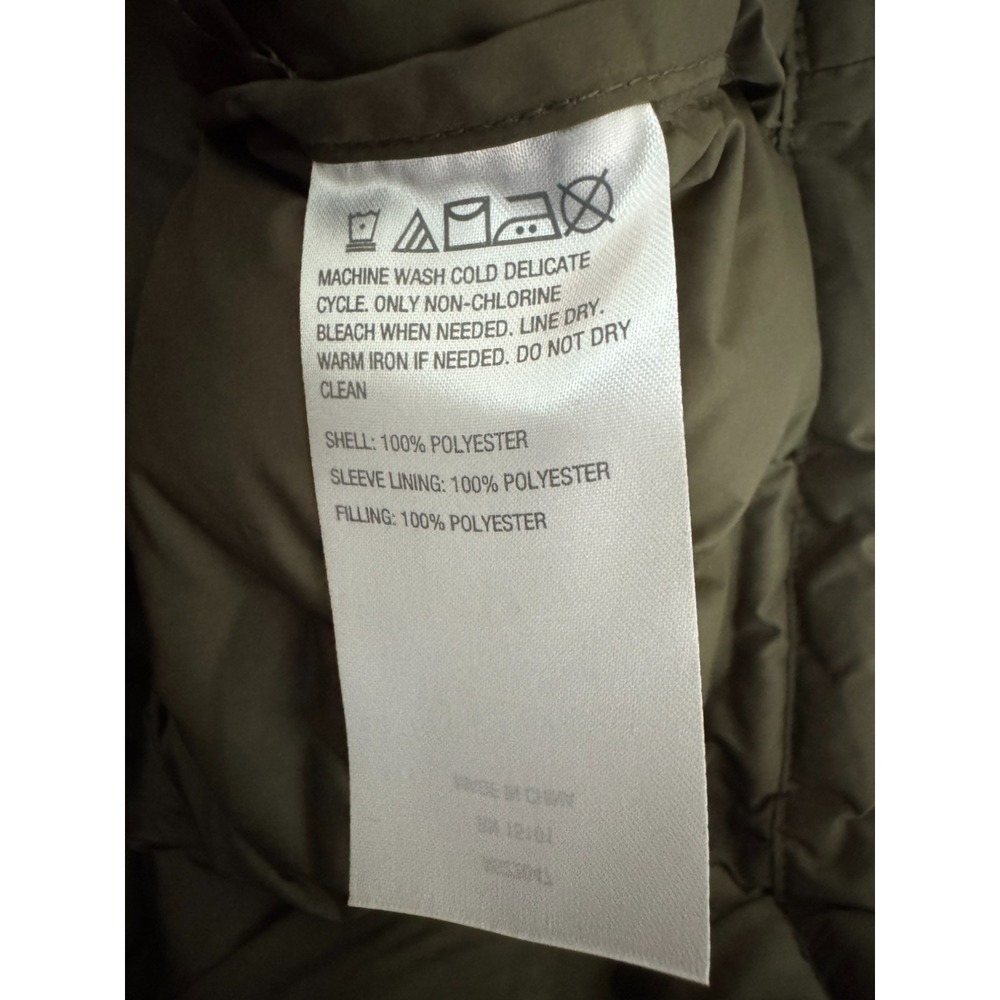 Susan Graver Heat Press Mixed Media Jacket with Hood Olive X-Small NWT - Picture 14 of 15